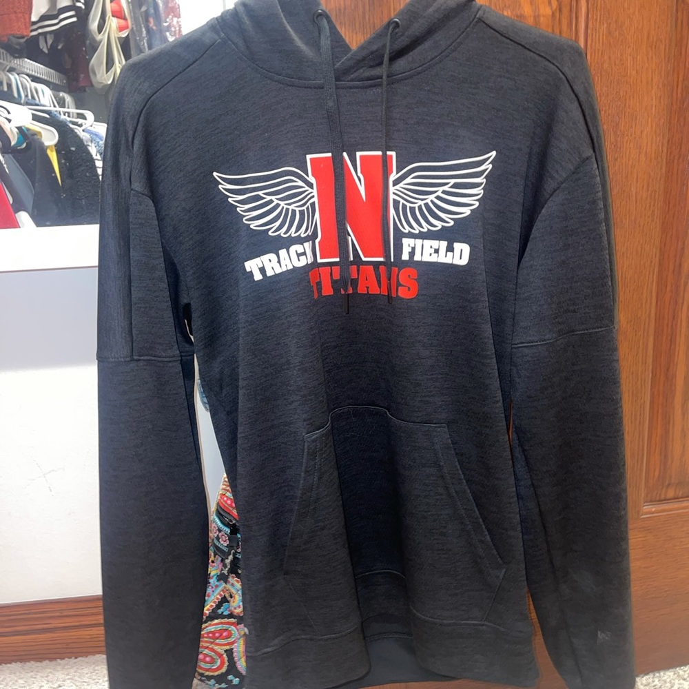 Adidas black and red hoodie